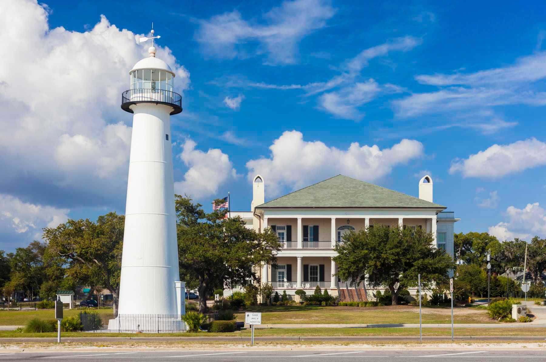 Lighthouse and Visitor Center in Biloxi, Mississippi.
